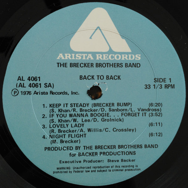The Brecker Brothers Band ~ Back To Back (Vinyl) - Djungel & Jazz