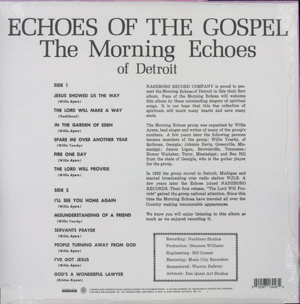 The Morning Echoes Of Detroit ~ Echoes Of The Gospel (Vinyl) - Djungel & Jazz