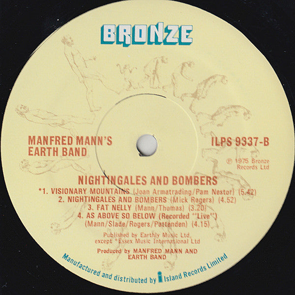 Manfred Mann's Earth Band : Nightingales & Bombers (LP, Album, RE, A3/)