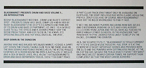 Nicky Blackmarket ~ Blackmarket Presents: Drum & Bass (Vinyl) - Djungel & Jazz