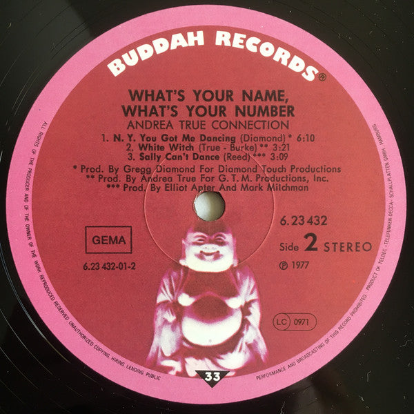Andrea True Connection ~ What's Your Name, What's Your Number (Vinyl) - Djungel & Jazz