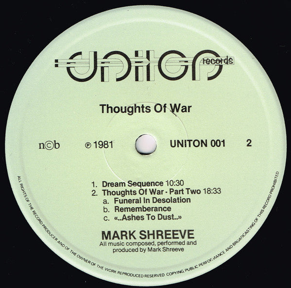 Mark Shreeve ~ Thoughts Of War (Vinyl) - Djungel & Jazz