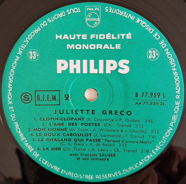 Juliette Gréco ~ Les Grandes Chansons (Vinyl) - Djungel & Jazz