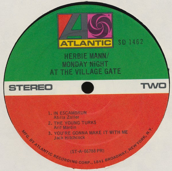 Herbie Mann ~ Monday Night At The Village Gate (Vinyl) - Djungel & Jazz