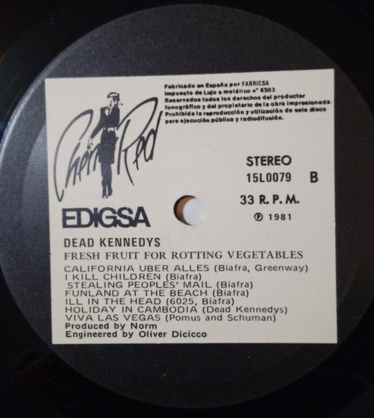 Dead Kennedys : Fresh Fruit For Rotting Vegetables (LP, Album)