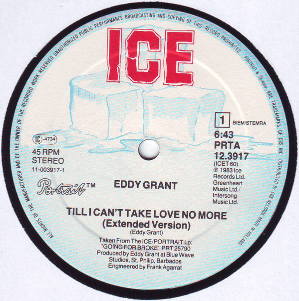 Eddy Grant ~ Till I Can't Take Love No More (Extended Version) (Vinyl) - Djungel & Jazz