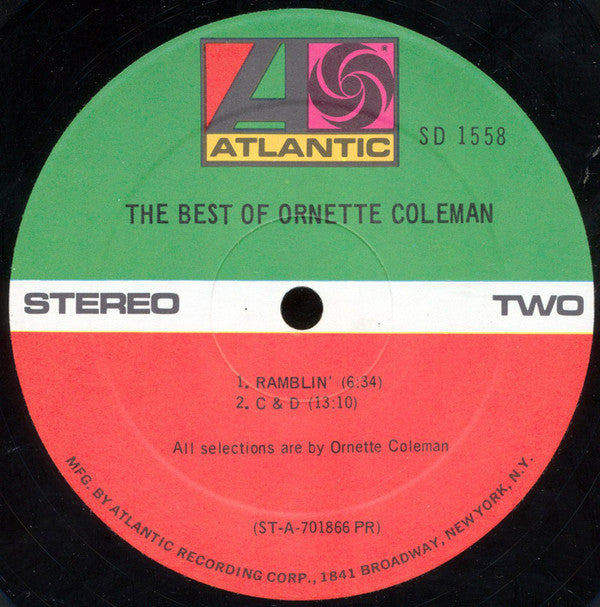 Ornette Coleman ~ The Best Of Ornette Coleman (Vinyl) - Djungel & Jazz