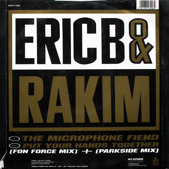Eric B. & Rakim ~ The Microphone Fiend + Put Your Hands Together (Vinyl) - Djungel & Jazz