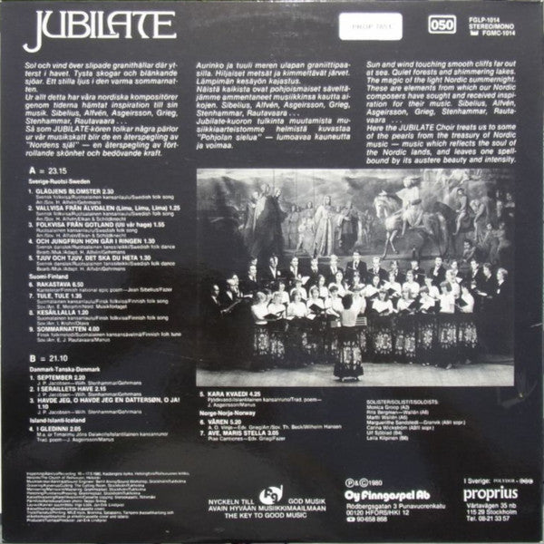 Jubilate Choir, Astrid Riska ~ Körmusik Från Sverige, Finland, Danmark, Island Och Norge (Vinyl) - Djungel & Jazz