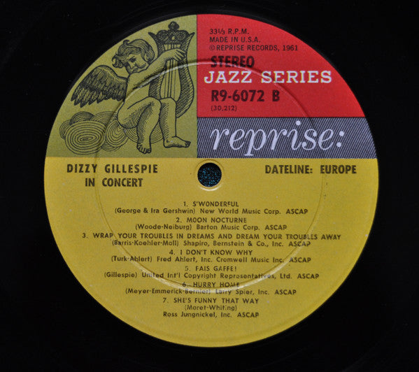Dizzy Gillespie ~ Dateline: Europe Dizzy Gillespie In Concert (Vinyl) - Djungel & Jazz