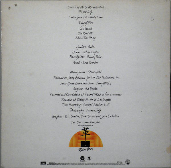 The Eric Burdon Band ~ Sun Secrets (Vinyl) - Djungel & Jazz