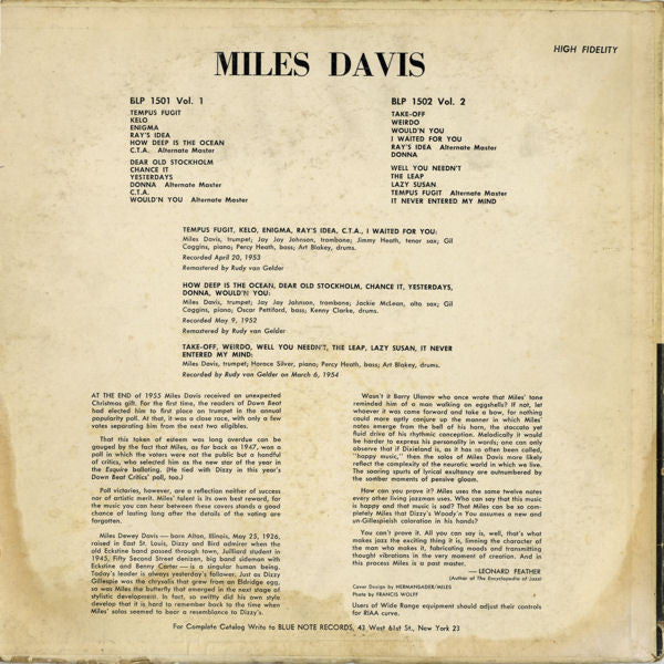 Miles Davis ~ Volume 1 (Vinyl) - Djungel & Jazz