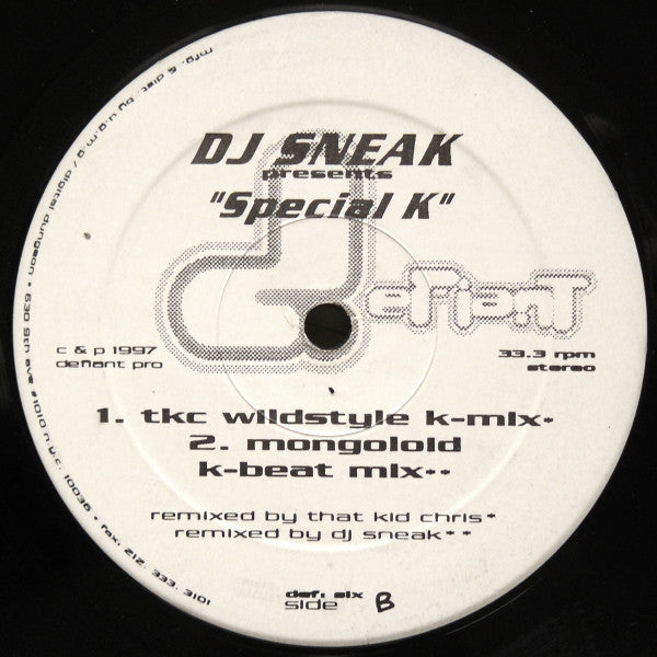 DJ Sneak ~ Special K (Vinyl) - Djungel & Jazz