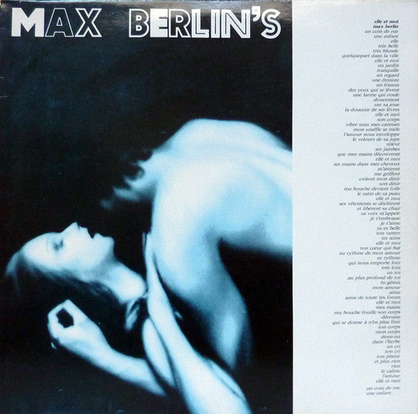 Max Berlin : Elle Et Moi (12")