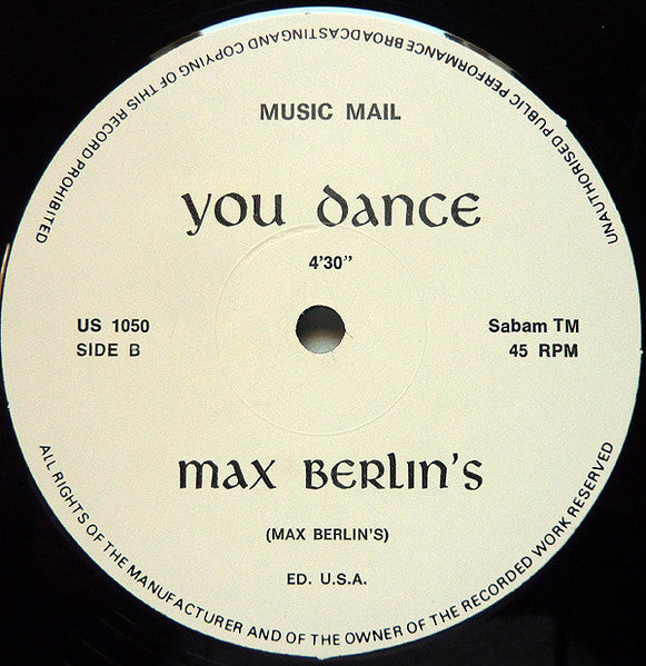 Max Berlin : Elle Et Moi (12")