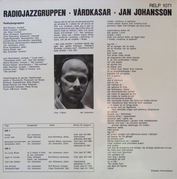 Radiojazzgruppen / Jan Johansson ~ Vårdkasar (Vinyl) - Djungel & Jazz