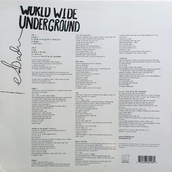 Erykah Badu : Worldwide Underground (LP, Album)
