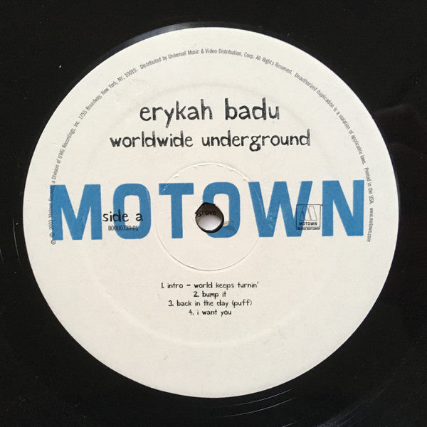 Erykah Badu : Worldwide Underground (LP, Album)
