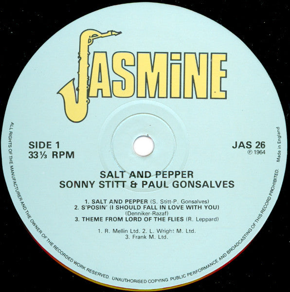 Sonny Stitt And Paul Gonsalves ~ Salt And Pepper (Vinyl) - Djungel & Jazz