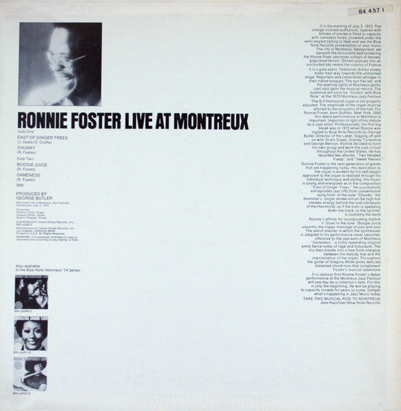 Ronnie Foster ~ Live At Montreux (Vinyl) - Djungel & Jazz
