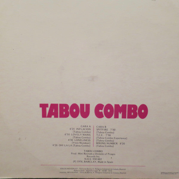 Tabou Combo : Inflacion (LP, Album)