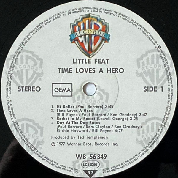 Little Feat : Time Loves A Hero (LP, Album, RE)