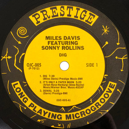 Miles Davis Featuring Sonny Rollins ~ Dig (Vinyl) - Djungel & Jazz