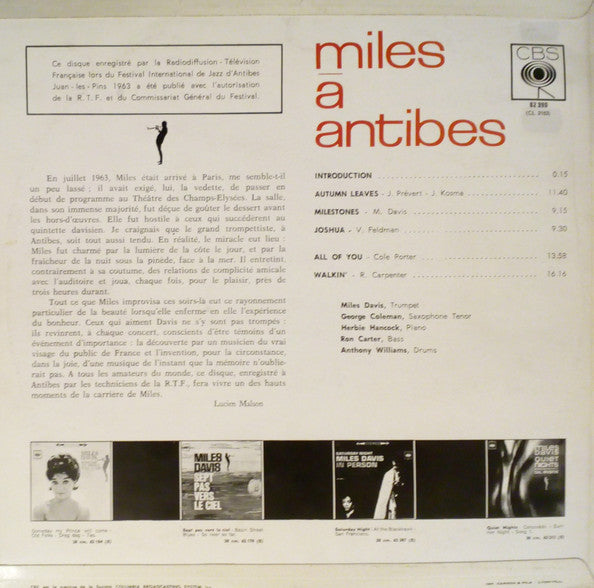 Miles Davis : Miles À Antibes (LP, Album, Mono)
