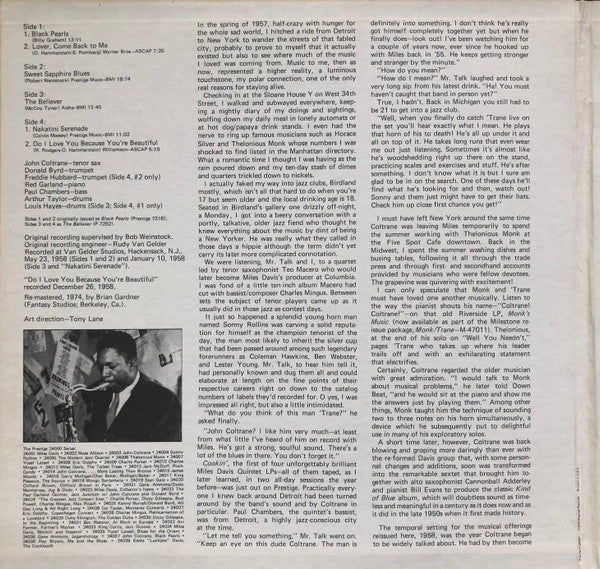 John Coltrane ~ Black Pearls (Vinyl) - Djungel & Jazz