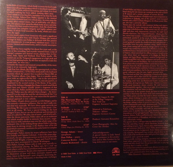 George Adams - Don Pullen Quartet ~ Live At Village Vanguard (Vinyl) - Djungel & Jazz