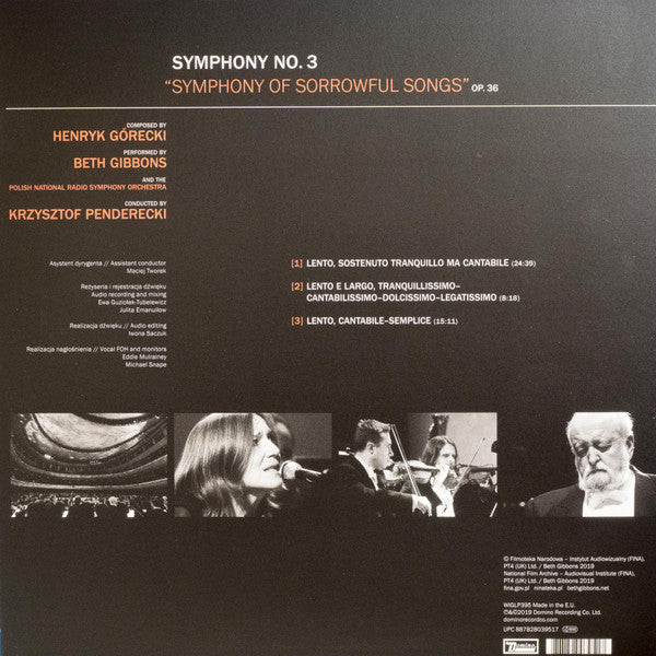 Henryk Górecki - Beth Gibbons, Polish National Radio Symphony Orchestra, Krzysztof Penderecki ~ Symphony No. 3 (Symphony Of Sorrowful Songs) Op. 36 (Vinyl) - Djungel & Jazz