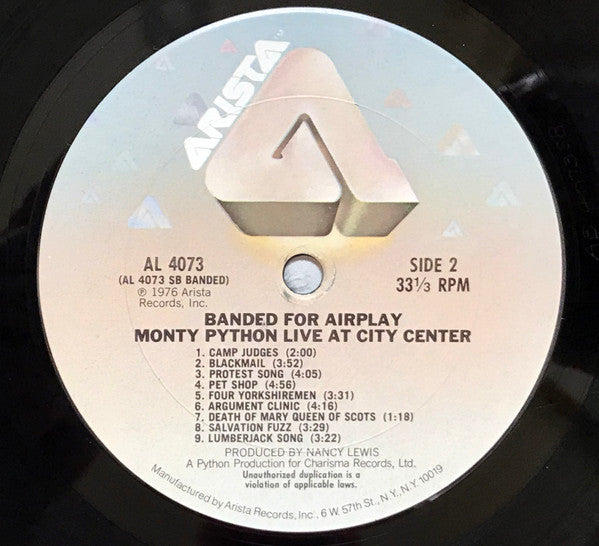 Monty Python ~ Live At City Center (Vinyl) - Djungel & Jazz