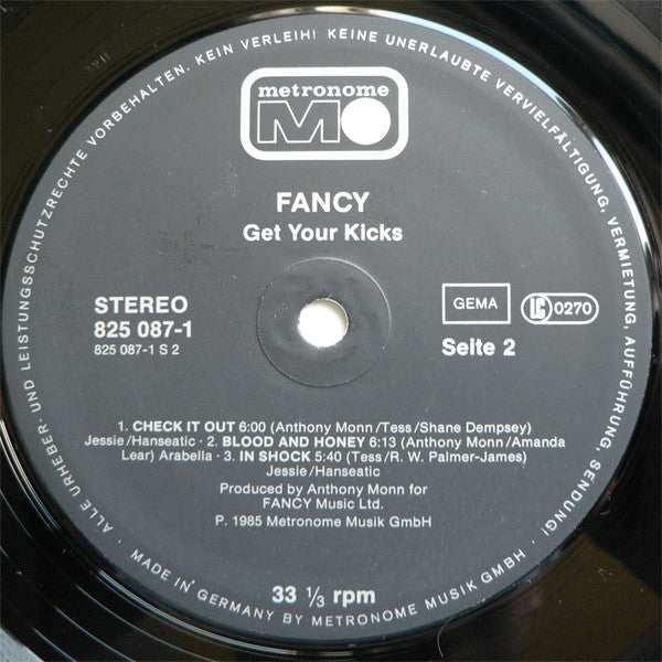 Fancy ~ Get Your Kicks (Vinyl) - Djungel & Jazz