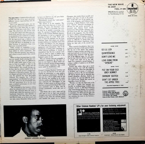 Coleman Hawkins Quartet ~ Today And Now (Vinyl) - Djungel & Jazz