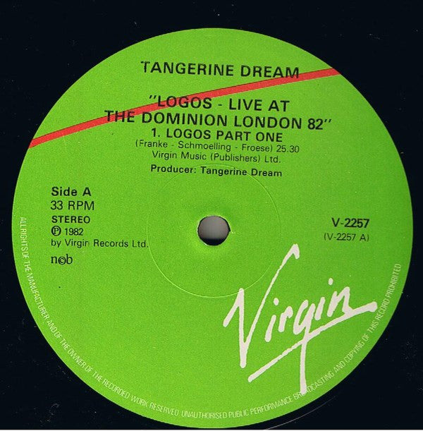 Tangerine Dream ~ Logos Live (Vinyl) - Djungel & Jazz