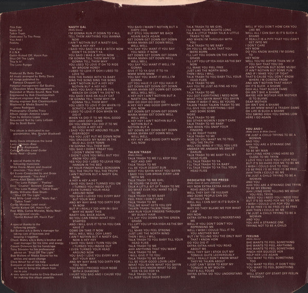 Betty Davis : Nasty Gal (LP, Album)