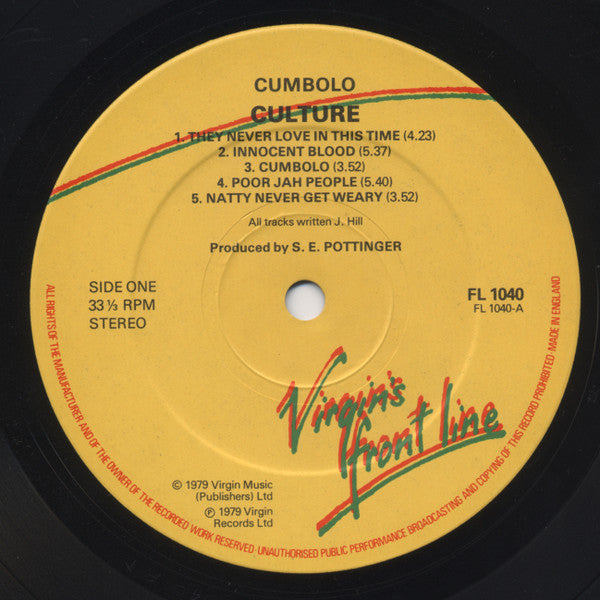 Culture ~ Cumbolo (Vinyl) - Djungel & Jazz
