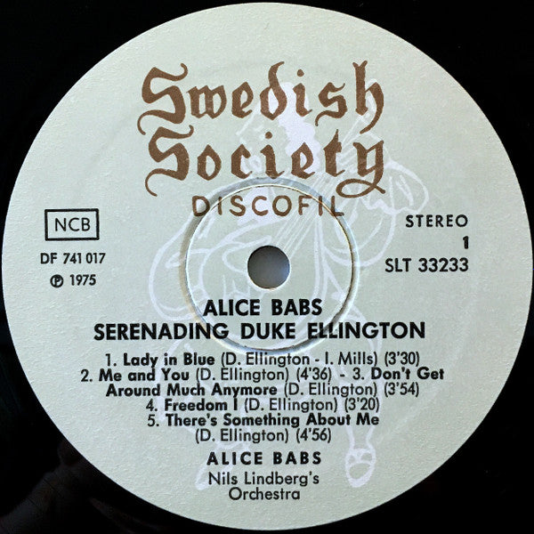Alice Babs / Nils Lindberg's Orchestra ~ Alice Babs Serenading Duke Ellington (Vinyl) - Djungel & Jazz