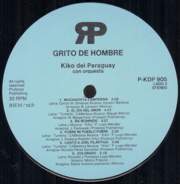 Kiko Del Paraguay ~ Grito De Hombre (Vinyl) - Djungel & Jazz