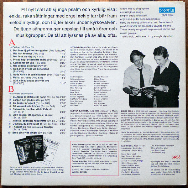 Bengt Berg & Storkyrkans Kör ~ Kornet Har Sin Vila (Vinyl) - Djungel & Jazz