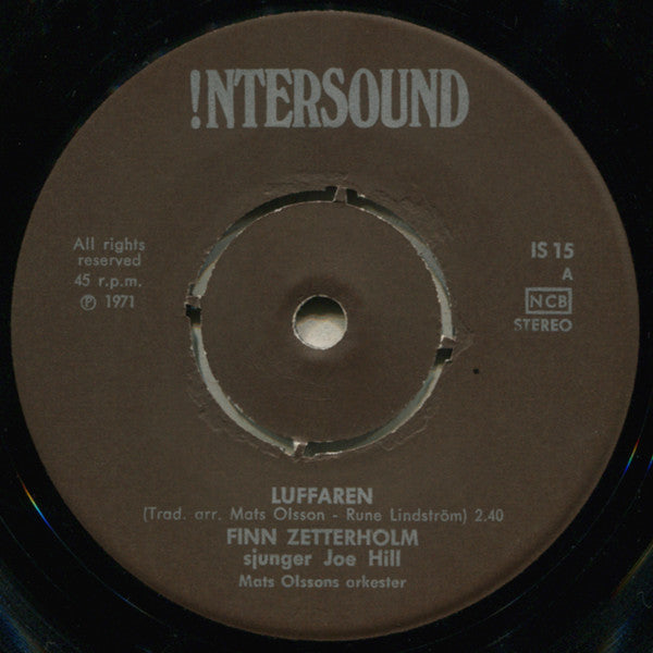 Finn Zetterholm ~ Luffaren / Låt Oss Sjunga (Vinyl) - Djungel & Jazz
