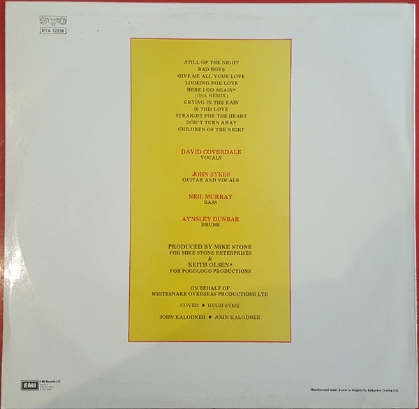 Whitesnake ~ 1987 (Vinyl) - Djungel & Jazz