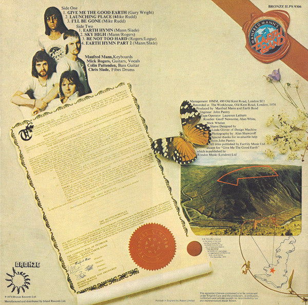 Manfred Mann's Earth Band ~ The Good Earth (Vinyl) - Djungel & Jazz