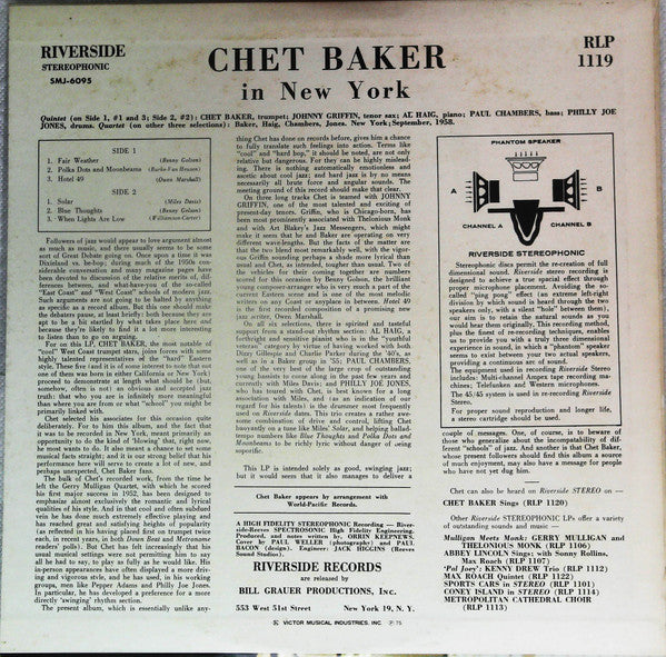 Chet Baker ~ In New York (Vinyl) - Djungel & Jazz