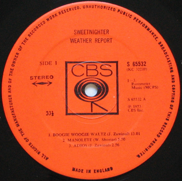 Weather Report ~ Sweetnighter (Vinyl) - Djungel & Jazz