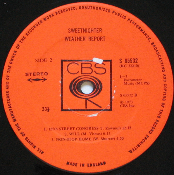 Weather Report ~ Sweetnighter (Vinyl) - Djungel & Jazz