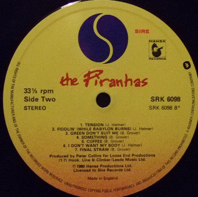 The Piranhas ~ The Piranhas (Vinyl) - Djungel & Jazz