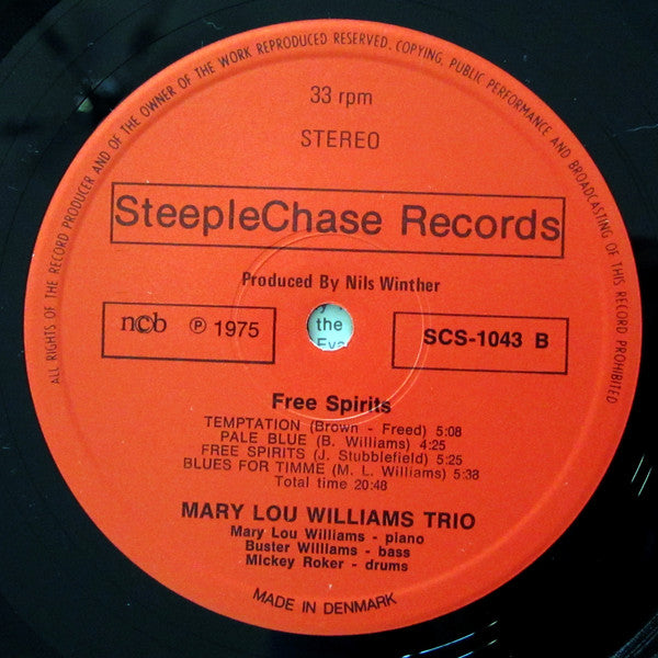Mary Lou Williams Trio ~ Free Spirits (Vinyl) - Djungel & Jazz