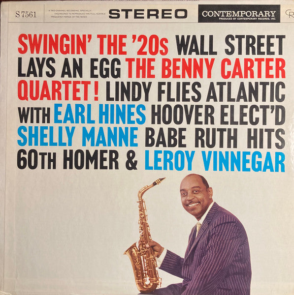 The Benny Carter Quartet ~ Swingin' The '20s (Vinyl) - Djungel & Jazz