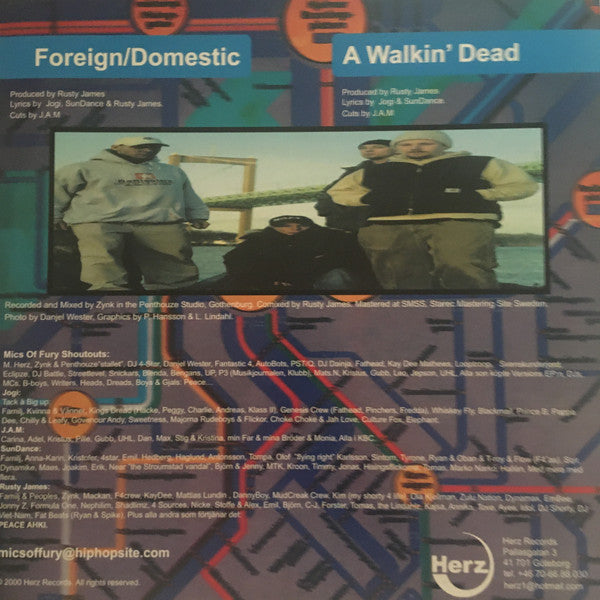 Mics Of Fury ~ Foreign/Domestic / A Walkin' Dead (Vinyl) - Djungel & Jazz